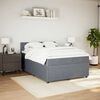vidaXL Sommier &agrave; lattes de lit et matelas Gris fonc&eacute; 140x200cm Velours