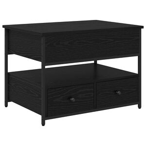 vidaXL Table basse Ch&ecirc;ne noir 70 x 50 x 54.5 cm Bois d'ing&eacute;nierie