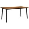 vidaXL Table &agrave; manger en bord vivant 160 x 70 x 75 cm Naturel