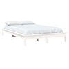 vidaXL Cadre de lit sans matelas blanc bois massif