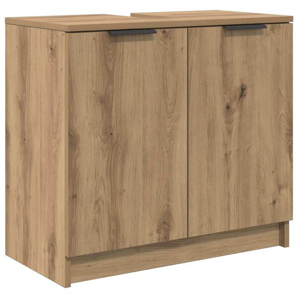 vidaXL Cabinet de salle de bain Ch&ecirc;ne artisanal 64,5 x 33,5 x 59 cm