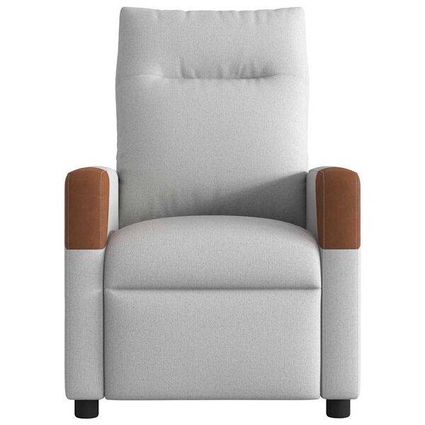 vidaXL Fauteuil de massage inclinable gris nuage tissu