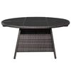 vidaXL Ensemble &agrave; manger de jardin 9pcs R&eacute;sine tress&eacute;e Anthracite gris