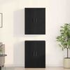 vidaXL Armoire Murale Montage mural 2 pcs Ch&ecirc;ne noir 69,5 x 34 x 90 cm