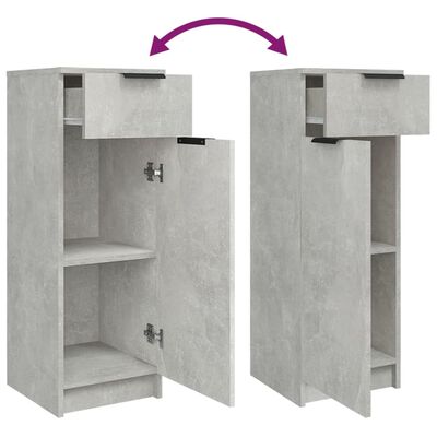 vidaXL Ensemble d'armoires de salle de bain 3 pcs gris béton