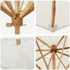 vidaXL Parasol de jardin Blanc cr&egrave;me &Oslash; 270 x 260 cm Bambou