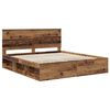 vidaXL Cadre de lit Bois ancien 200 x 200 cm Bois de pin massif