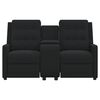vidaXL Fauteuil de massage inclinable et porte-gobelet 2 places noir