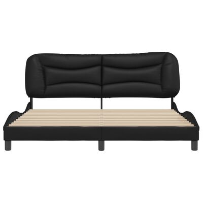 vidaXL Cadre de lit sans matelas noir 180x200 cm similicuir