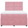 vidaXL Sommier &agrave; lattes de lit avec matelas Rose 140x190 cm Velours