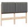 vidaXL T&ecirc;te de lit capitonn&eacute;e Marron et gris clair 120 cm Pin massif