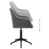 vidaXL Chaises pivotantes &agrave; manger lot de 4 gris clair tissu