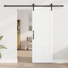 vidaXL Porte coulissante Blanc 73,5 x 198,5 cm Pin massif