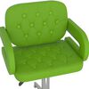 vidaXL Chaise pivotante de salle &agrave; manger Vert Similicuir