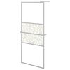 vidaXL Paroi de douche et &eacute;tag&egrave;re Chrome 100x195cm Verre ESG&Aluminium