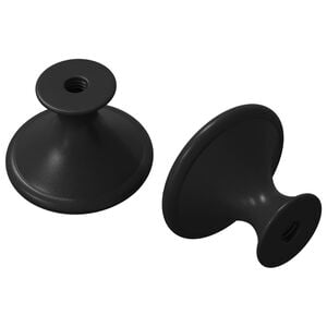 vidaXL Poign&eacute;e 2 pi&egrave;ces Noir &Oslash;30 mm Aluminium
