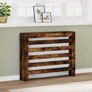 vidaXL Cache-radiateur ch&ecirc;ne fum&eacute; 104x20x82 cm bois d'ing&eacute;nierie
