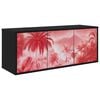 vidaXL Meuble TV mural AACHEN 102 x 33 x 40 cm Ch&ecirc;ne noir