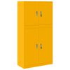 vidaXL Armoire de rangement 2 pc Jaune moutarde 90 x 40 x 175 cm Acier