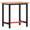 vidaXL &Eacute;tabli 80x55x81,5 cm bois massif de h&ecirc;tre et m&eacute;tal