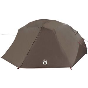 vidaXL Tente de p&ecirc;che avec toit avec &eacute;vent Marron 514 x 465 x 187 cm