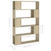 vidaXL Biblioth&egrave;que/S&eacute;parateur de pi&egrave;ce Ch&ecirc;ne sonoma Bois d'ing&eacute;nierie