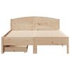 vidaXL Cadre de lit sans matelas 135x190 cm bois de pin massif