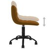 vidaXL Chaise pivotante de salle &agrave; manger Marron Velours