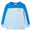 Sweatshirt pour enfants bleu vif et bleu clair 104