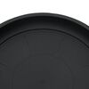 vidaXL Plateau &agrave; fleurs rond 24 pcs Noir &Oslash; 19 x 2 cm Plastique
