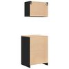 vidaXL Armoires de garage 2 pcs noir bois d'ing&eacute;nierie