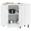 vidaXL Armoire d'angle de cuisine Porto blanc bois d'ing&eacute;nierie