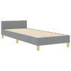 vidaXL Cadre de lit avec t&ecirc;te de lit Gris clair 90 x 190 cm tissu