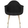 vidaXL Chaises &agrave; manger lot de 6 noir tissu