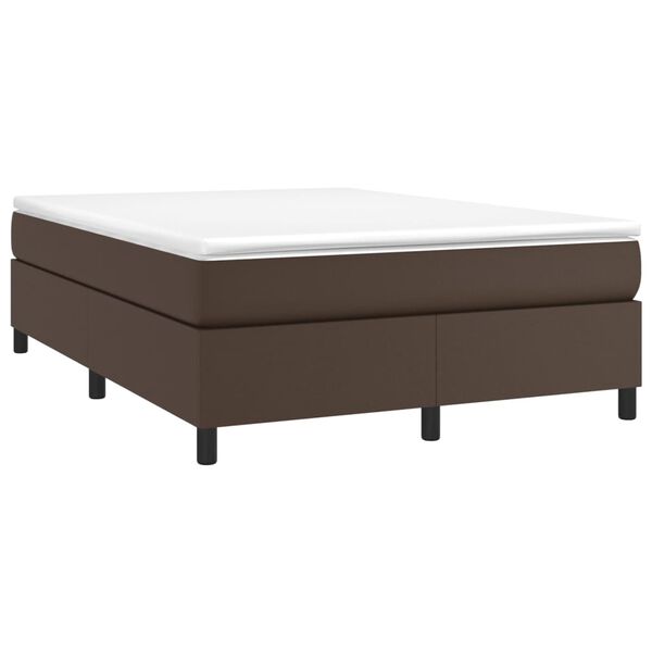 vidaXL Cadre de lit marron 140x190 cm similicuir