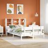 vidaXL Lit biblioth&egrave;que sans matelas blanc 120x200 cm bois pin massif
