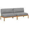 vidaXL Ensemble de Canap&eacute;s Gris 240 x 92 x 69 cm Bois d'Acacia Massif