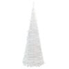 vidaXL Sapin de No&euml;l artificiel escamotable 200 LED blanc 210 cm