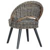 vidaXL Chaise de canap&eacute; rotin kubu noir