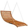 vidaXL Lit balan&ccedil;oire Bois courb&eacute; avec finition en teck 115x147x46 cm