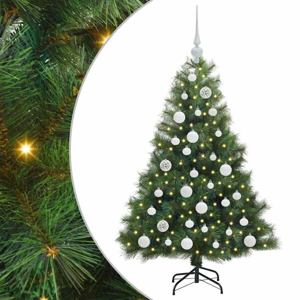vidaXL Sapin de No&euml;l artificiel avec 150 LED Vert 120 cm PE et PVC