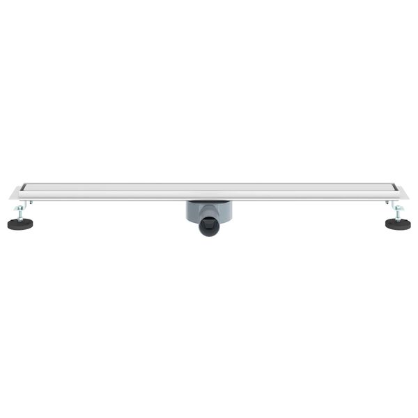 vidaXL &Eacute;vacuation de douche 2-en-1 avec siphon &agrave; 360&deg; Argent&eacute; 90 cm