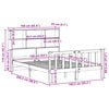 vidaXL Lit biblioth&egrave;que sans matelas blanc 160x200 cm bois pin massif