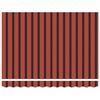 vidaXL Auvent R&eacute;tractable Rouge et Noir 300 x 250 cm Tissu et M&eacute;tal