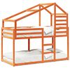 vidaXL Lit superpos&eacute; sans matelas cire marron 90x200 cm pin massif