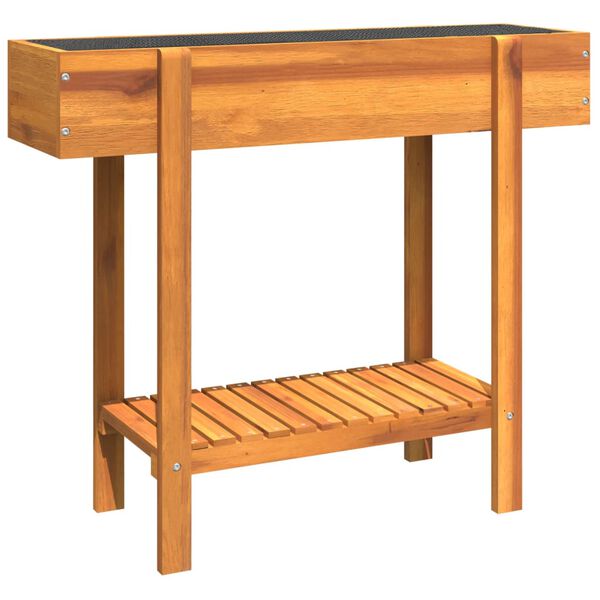 vidaXL Lit sur&eacute;lev&eacute; de jardin 90x30x75 cm bois massif acacia