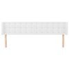 vidaXL T&ecirc;te de lit avec oreilles Blanc 203x16x78/88 cm Similicuir