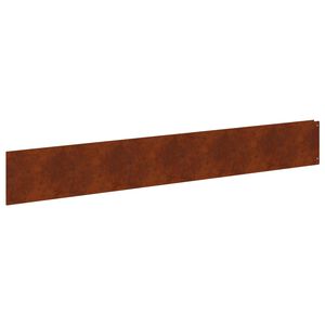 vidaXL Bordure de Pelouse 10 pc 100 x 15 cm Acier Rouill&eacute;