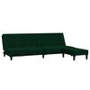 vidaXL Canap&eacute;-lit &agrave; 2 places avec repose-pied vert fonc&eacute; velours