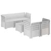 vidaXL Canap&eacute; de Jardin 5 Places Aspect Rotin PP Blanc